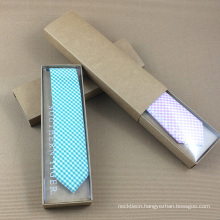 Handmade Craft Paper Hot Stamped Custom Logo Silk Necktie Gift Box
